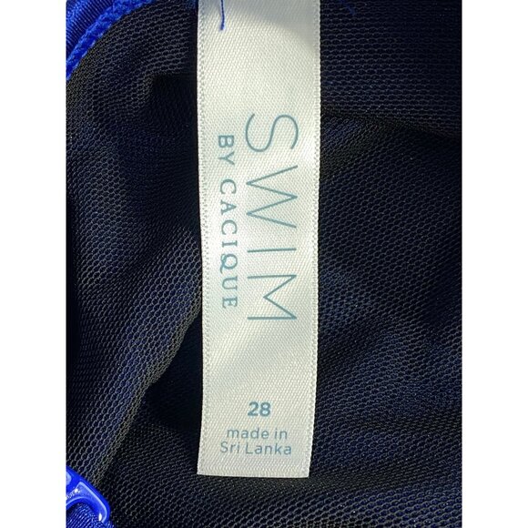 SWIM by Cacique Women’s Size 28 Bikini Bathing Suit Swim Top Blue NWT - Picture 6 of 7